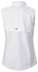 Cleveland Guardians Women's Tamiami Sleeveless Shirt - White | Columbia