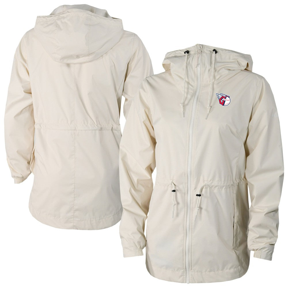Cleveland Guardians Women's Lily Park Full-Zip Rain Jacket - Cream | Columbia