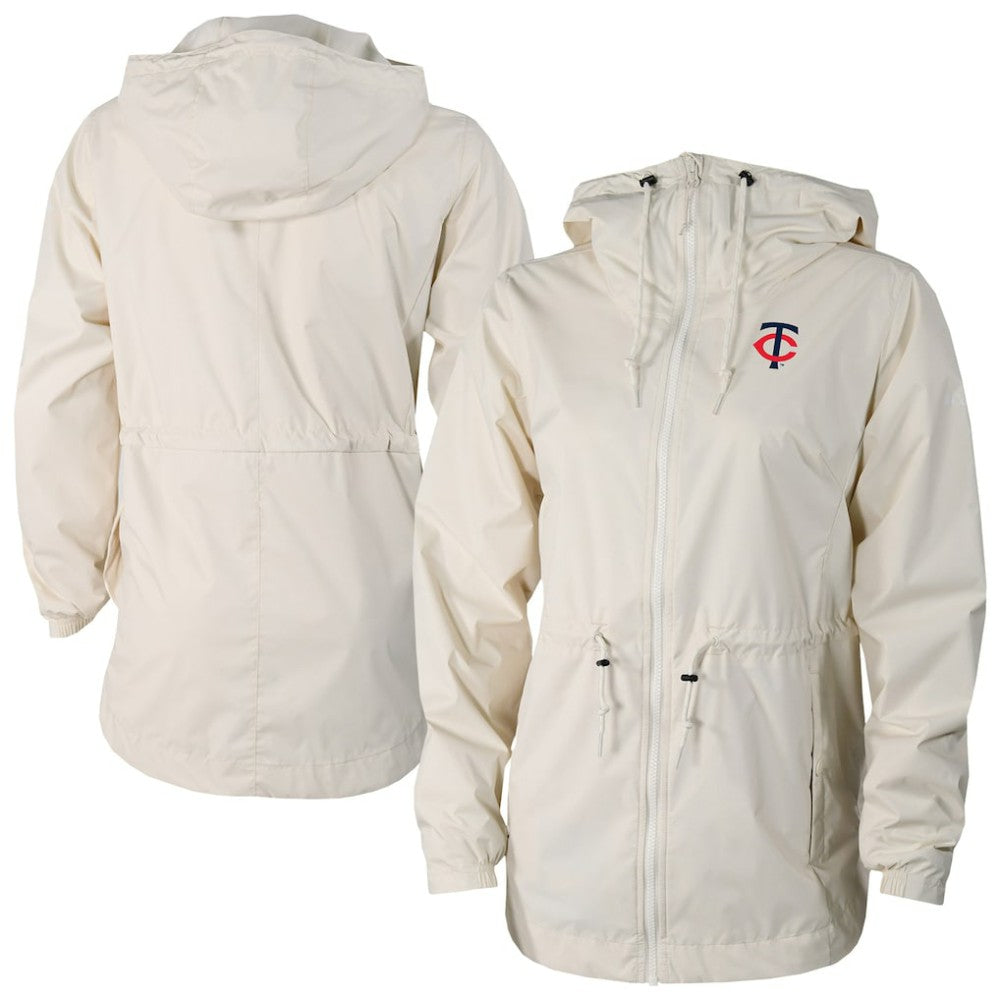Minnesota Twins Women's Lily Park Full-Zip Rain Jacket - Cream | Columbia