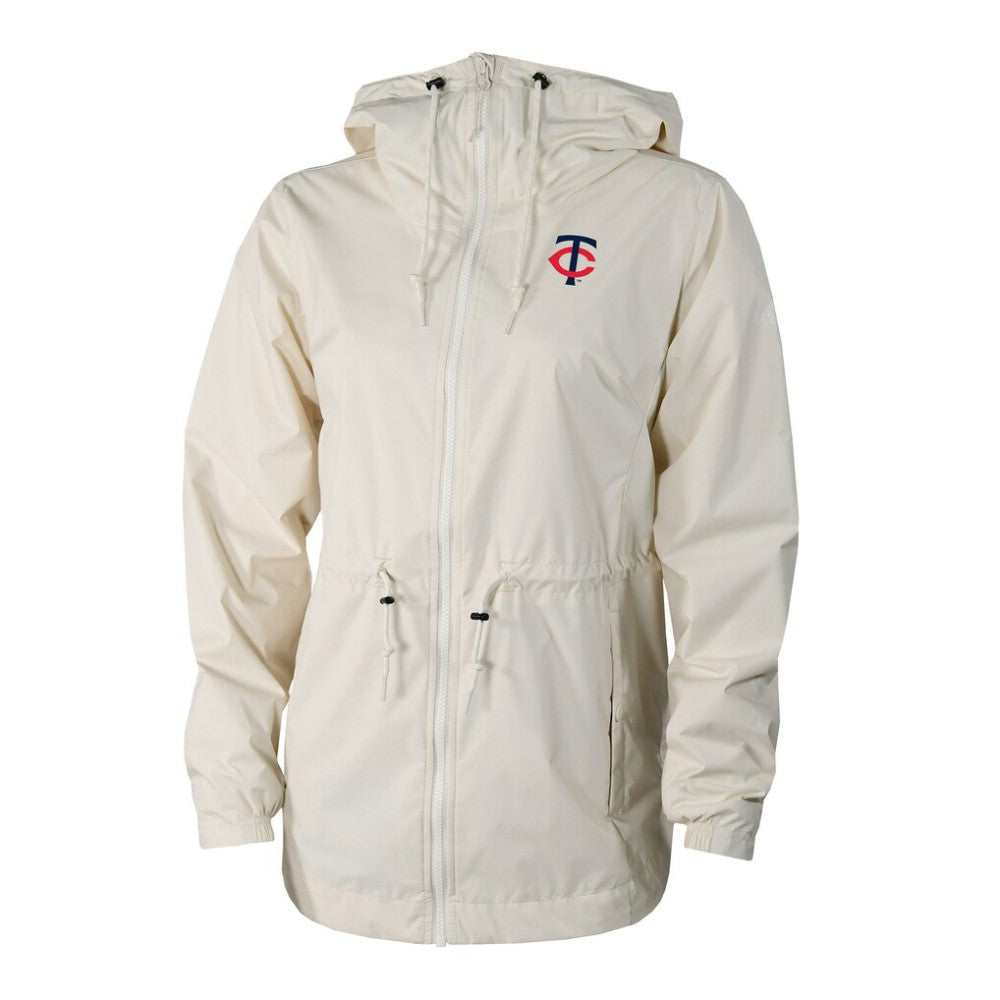 Minnesota Twins Women's Lily Park Full-Zip Rain Jacket - Cream | Columbia
