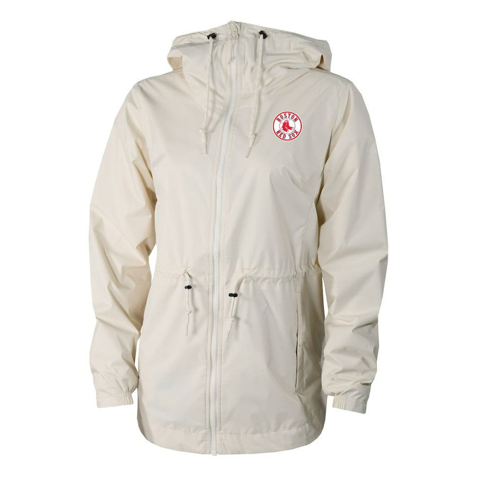 Boston Red Sox Women's Lily Park Full-Zip Rain Jacket - Cream | Columbia