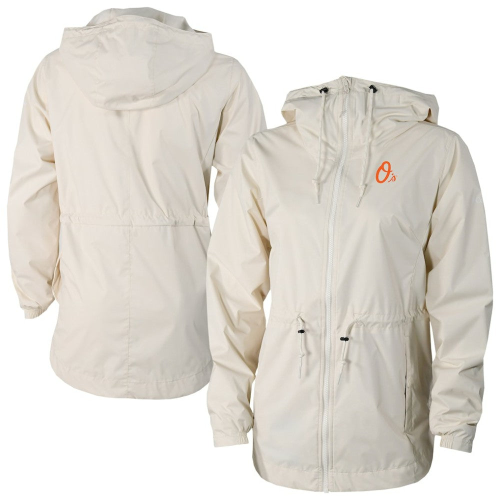 Baltimore Orioles Women's Lily Park Full-Zip Rain Jacket - Cream | Columbia