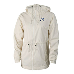 New York Yankees Women's Lily Park Full-Zip Rain Jacket - Cream | Columbia