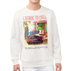 Miami Marlins Margaritaville License to Chill Fleece Sweatshirt - Cream
