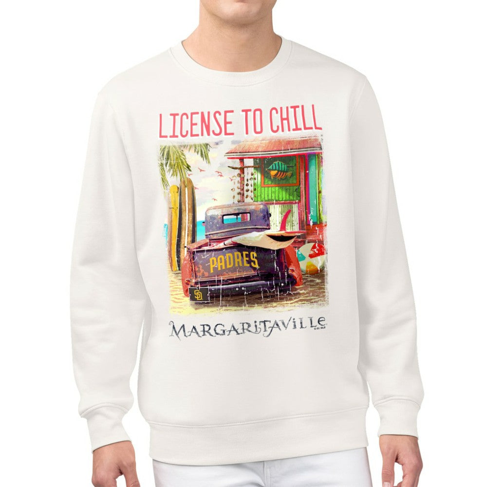 San Diego Padres Margaritaville License to Chill Fleece Sweatshirt - Cream