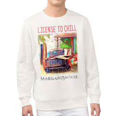 Chicago Cubs Margaritaville License to Chill Fleece Sweatshirt - Cream