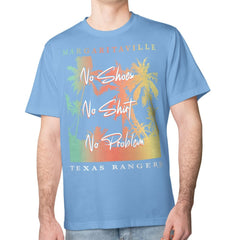 Texas Rangers Margaritaville No Shirt, No Shoes, No Problem T-Shirt - Blue