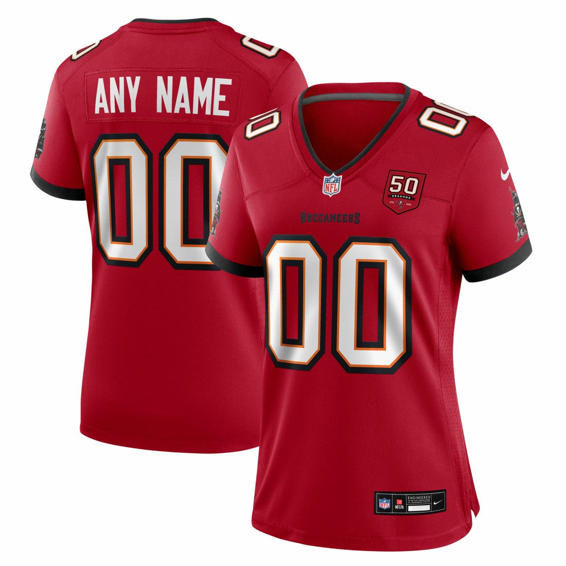 NFL Tampa Bay Buccaneers Women's 50th Season Custom Game Jersey