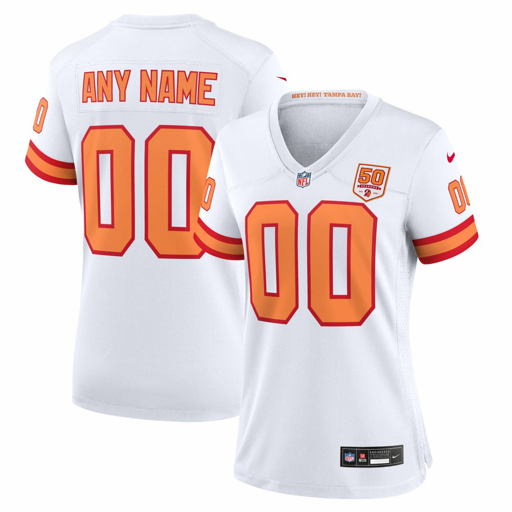 NFL Tampa Bay Buccaneers 76  Women's 50th Season Alternate Custom Game Jersey