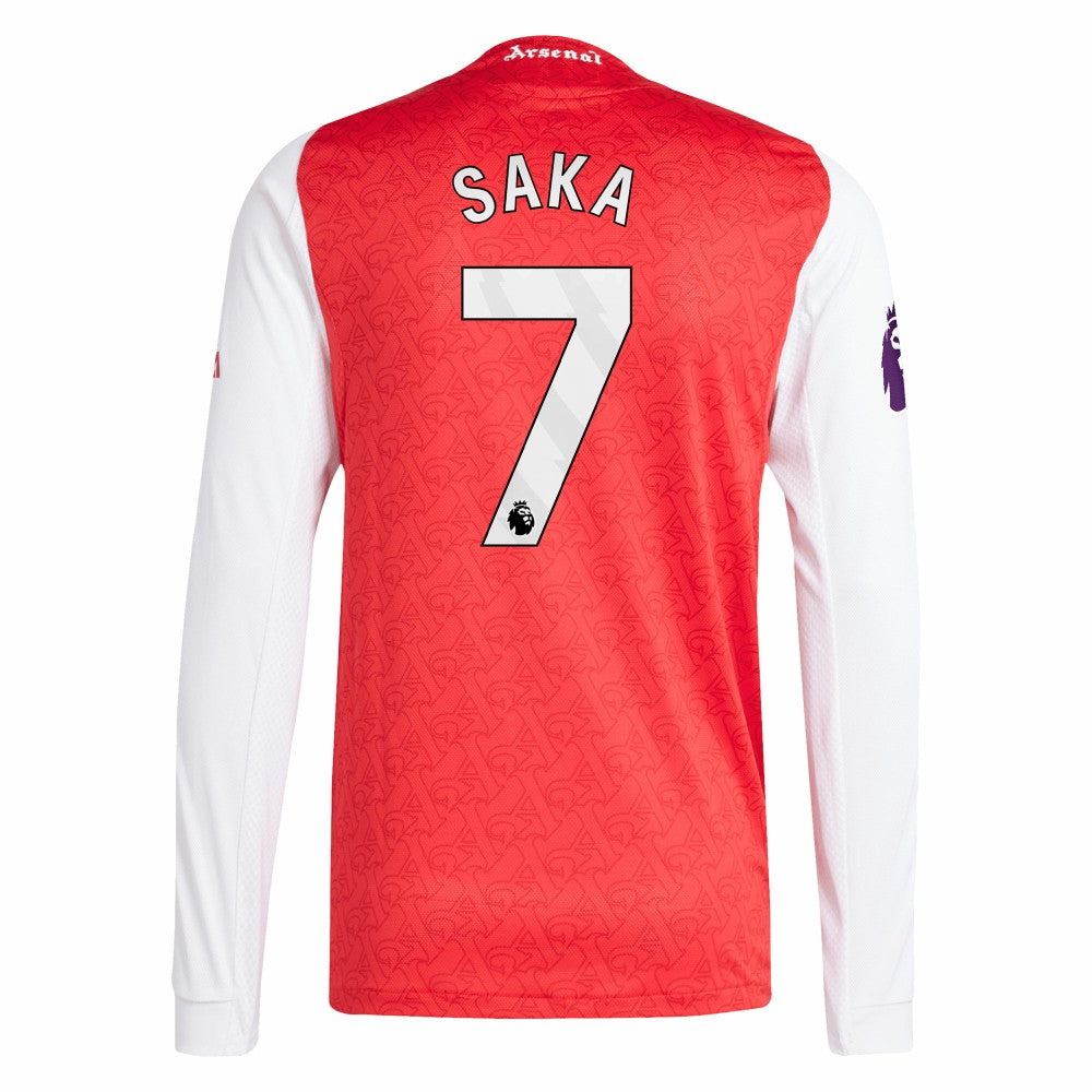 Bukayo Saka Arsenal 2025/26 Home Long Sleeve Player Jersey / Soccer Discount