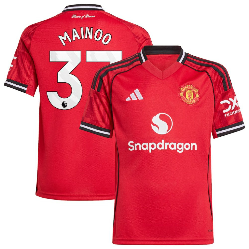 Kobbie Mainoo Manchester United Youth Home 2025/26 Replica Player Jersey / Soccer On sale