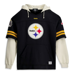 NFL Pittsburgh Steelers '47 Big & Tall Split Zone Cornerback V-Neck Hoodie