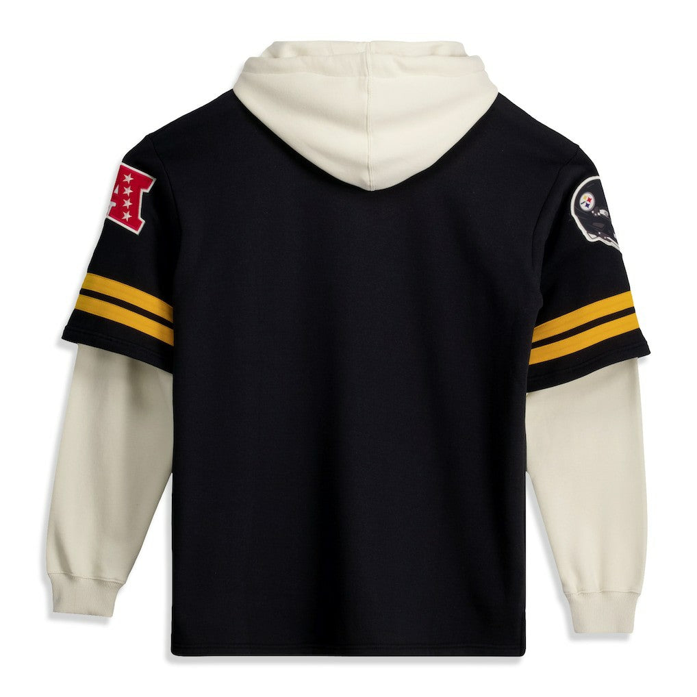 NFL Pittsburgh Steelers '47 Big & Tall Split Zone Cornerback V-Neck Hoodie