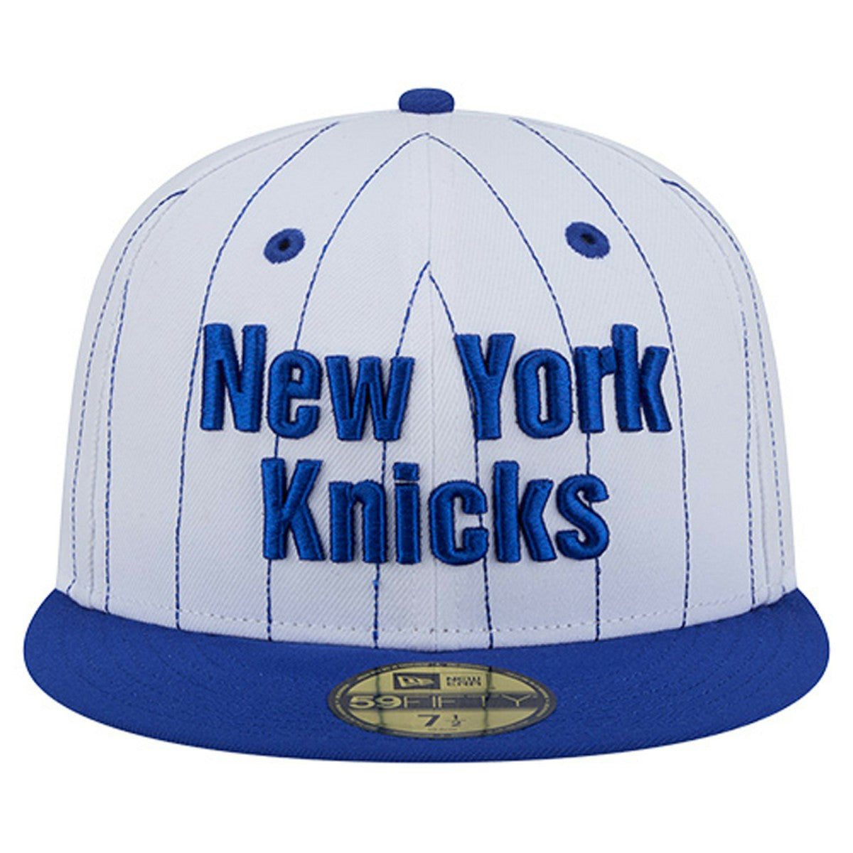 New York Knicks Wordmark Pinstripe 59FIFTY Fitted Hat - White | New Era on sale