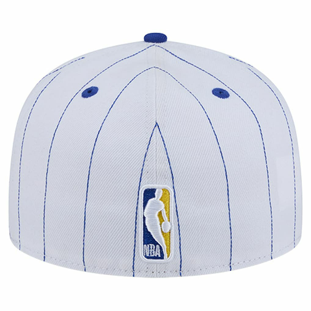 Golden State Warriors Wordmark Pinstripe 59FIFTY Fitted Hat sale - White | New Era online