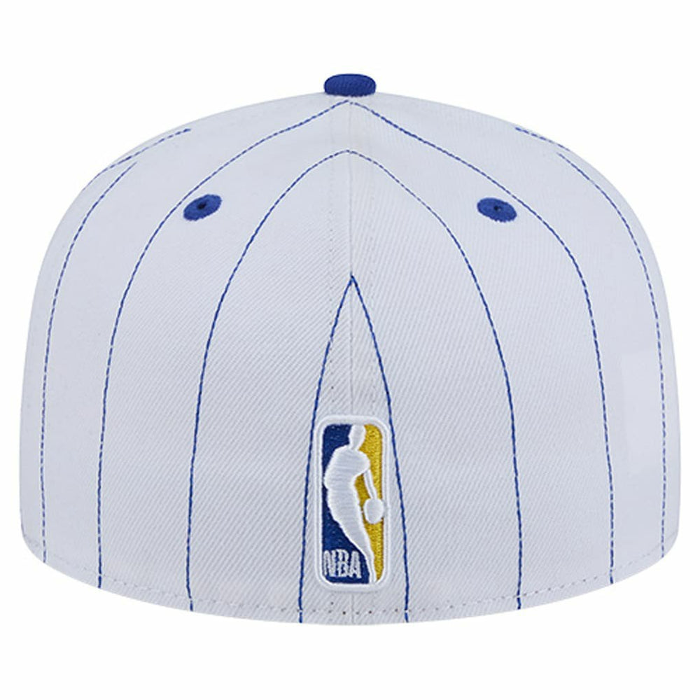 Golden State Warriors Wordmark Pinstripe 59FIFTY Fitted Hat sale - White | New Era online