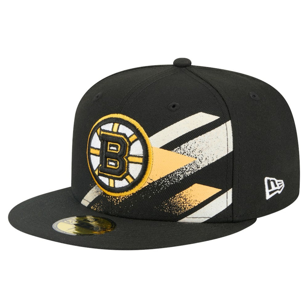 Boston Bruins New Era Faded Lines 59FIFTY Fitted Hat