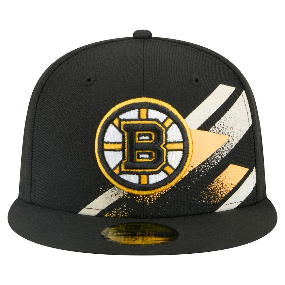 Boston Bruins New Era Faded Lines 59FIFTY Fitted Hat