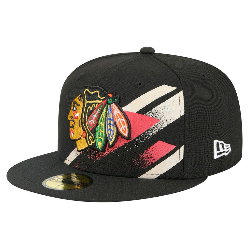 Chicago Blackhawks New Era Faded Lines 59FIFTY Fitted Hat