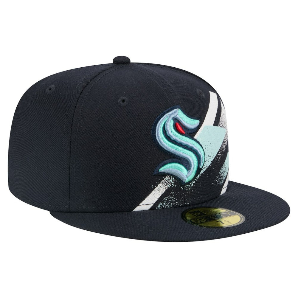 Seattle Kraken New Era Faded Lines 59FIFTY Fitted Hat
