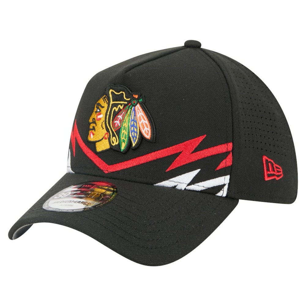Chicago Blackhawks New Era 39THIRTY A-Frame Perforated Flex Hat
