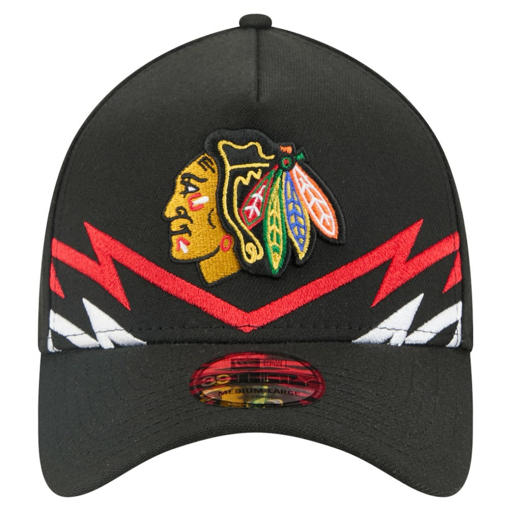 Chicago Blackhawks New Era 39THIRTY A-Frame Perforated Flex Hat