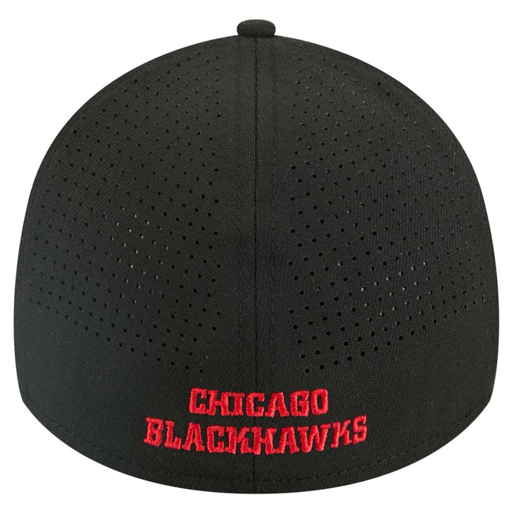 Chicago Blackhawks New Era 39THIRTY A-Frame Perforated Flex Hat