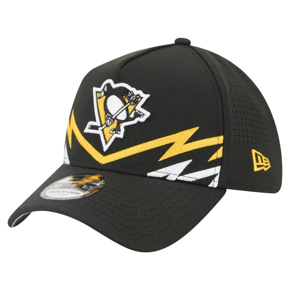 Pittsburgh Penguins New Era 39THIRTY A-Frame Perforated Flex Hat