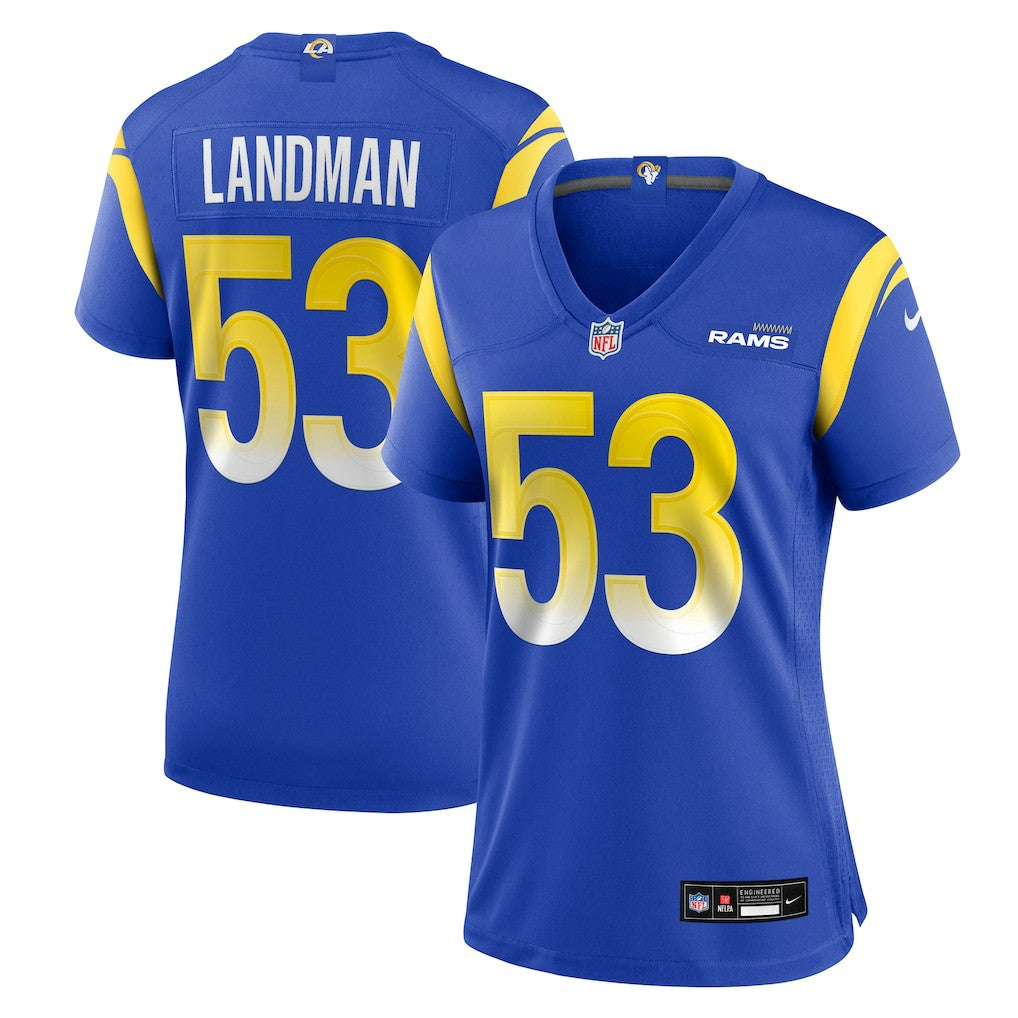 NFL Los Angeles Rams Nate Landman  Women's Team Game Jersey