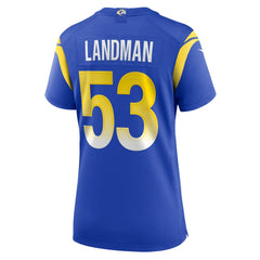 NFL Los Angeles Rams Nate Landman  Women's Team Game Jersey