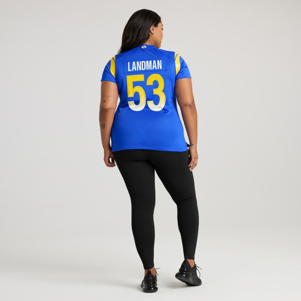 NFL Los Angeles Rams Nate Landman  Women's Team Game Jersey