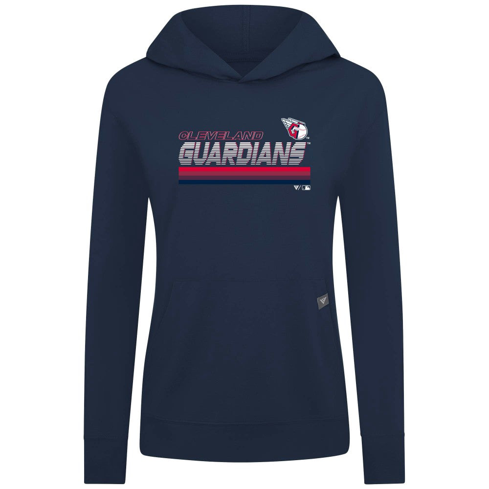 Cleveland Guardians Levelwear Women's Relay Breaker Pullover Hoodie - Navy