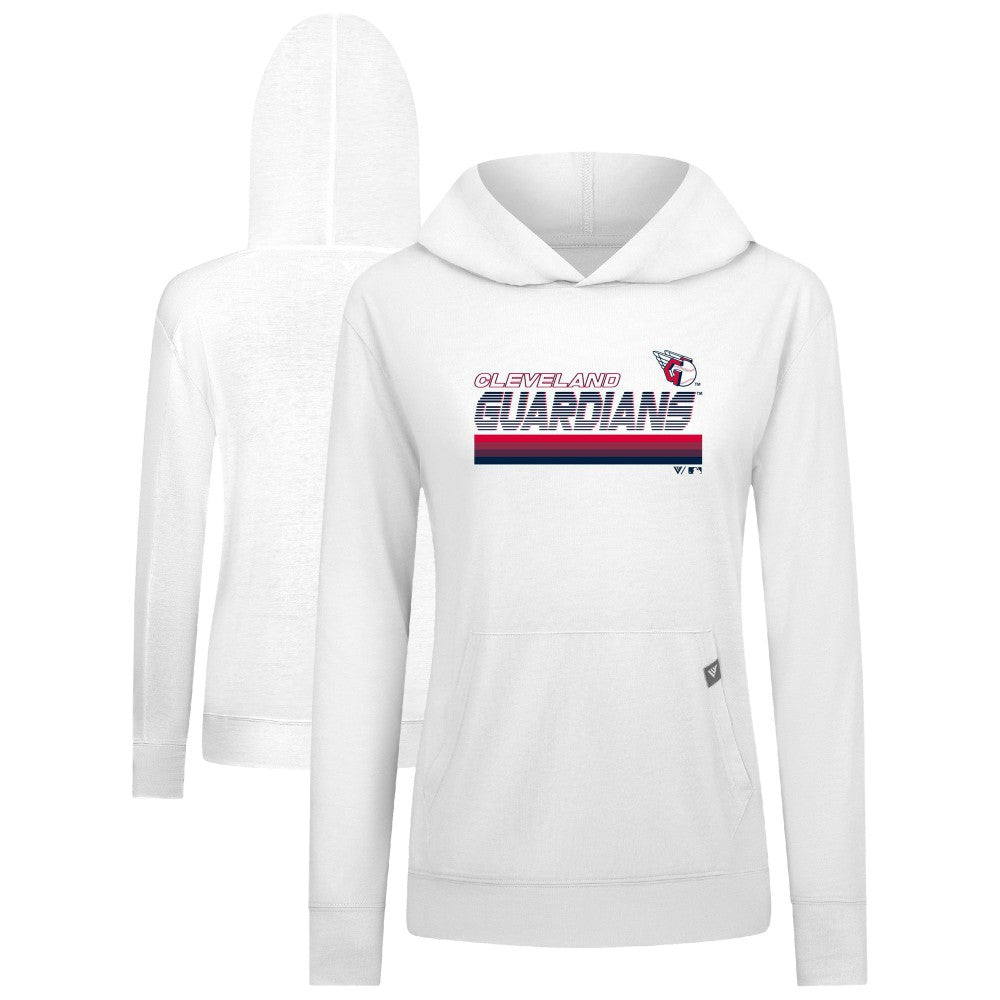 Cleveland Guardians Levelwear Women's Relay Breaker Pullover Hoodie - White