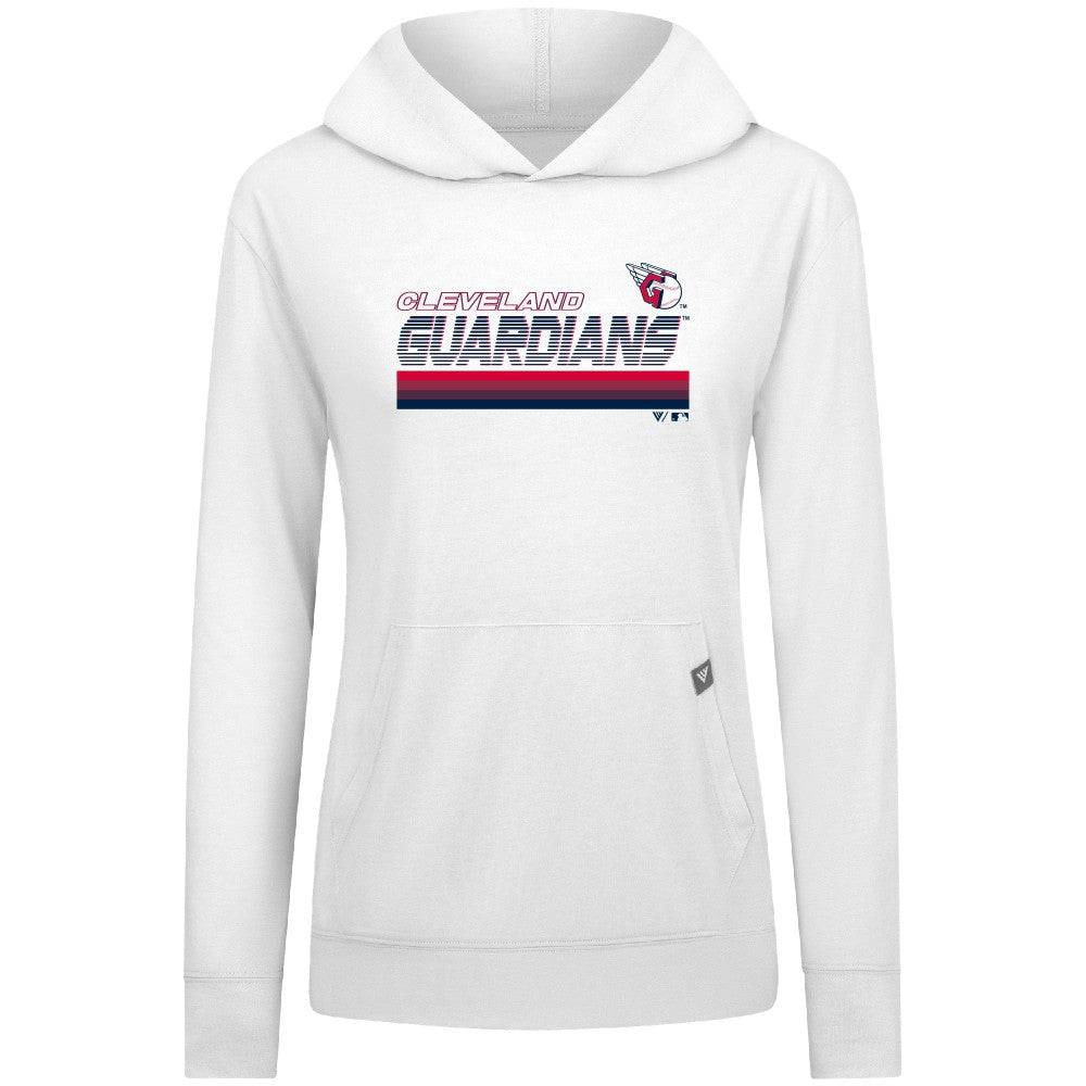 Cleveland Guardians Levelwear Women's Relay Breaker Pullover Hoodie - White