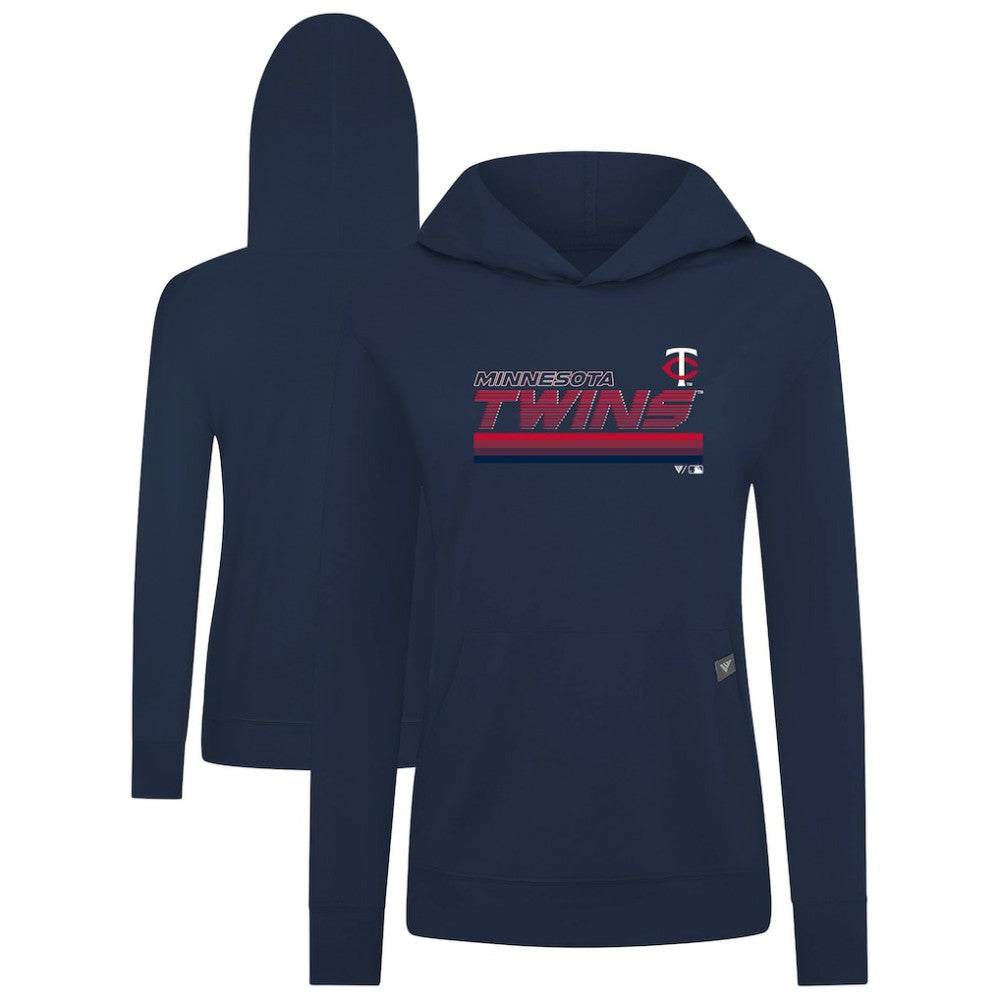 Minnesota Twins Levelwear Women's Relay Breaker Pullover Hoodie - Navy
