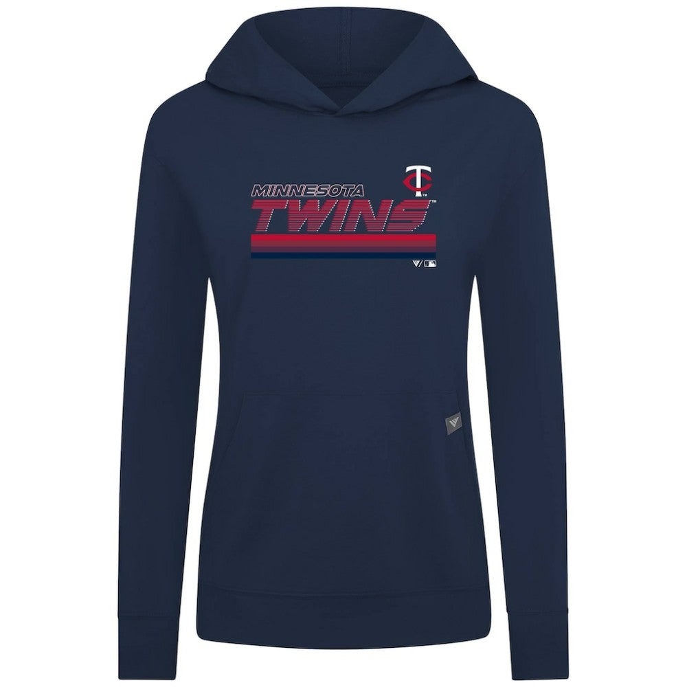 Minnesota Twins Levelwear Women's Relay Breaker Pullover Hoodie - Navy