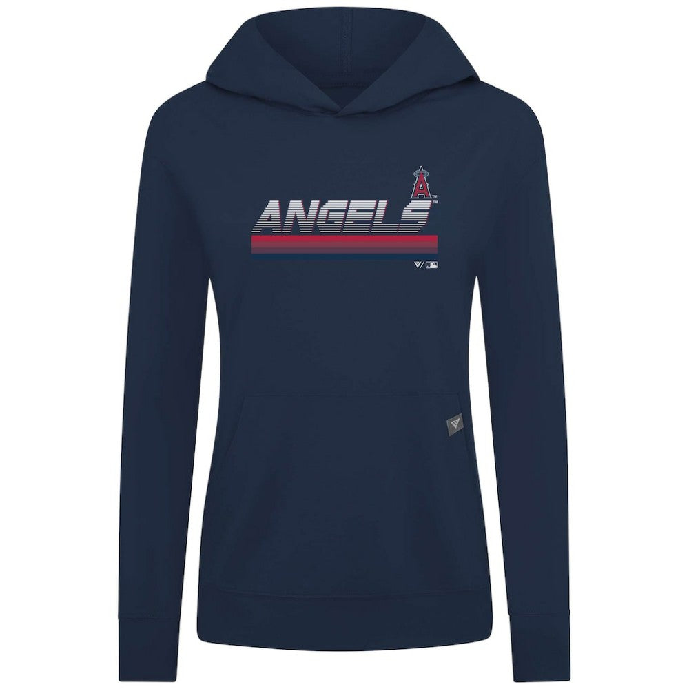 Los Angeles Angels Levelwear Women's Relay Breaker Pullover Hoodie - Navy
