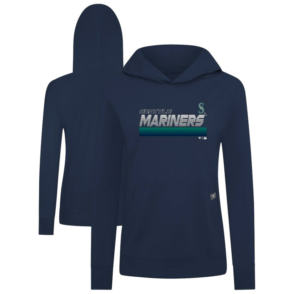 Seattle Mariners Levelwear Women's Relay Breaker Pullover Hoodie - Navy
