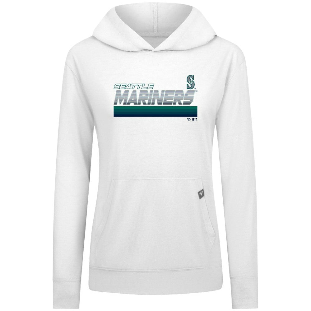 Seattle Mariners Levelwear Women's Relay Breaker Pullover Hoodie - White