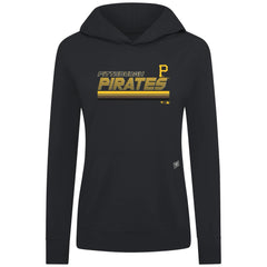 Pittsburgh Pirates Levelwear Women's Relay Breaker Pullover Hoodie - Black