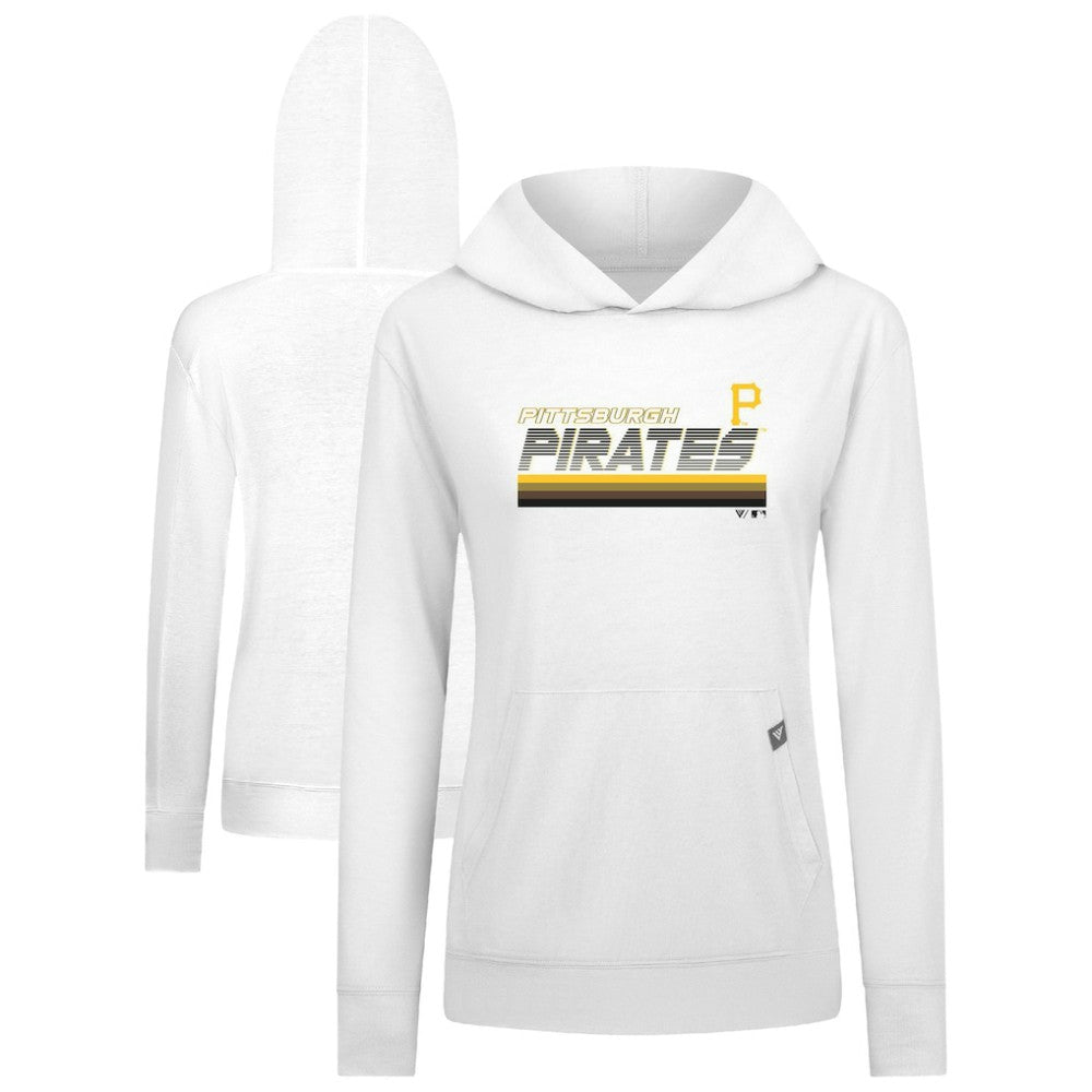 Pittsburgh Pirates Levelwear Women's Relay Breaker Pullover Hoodie - White