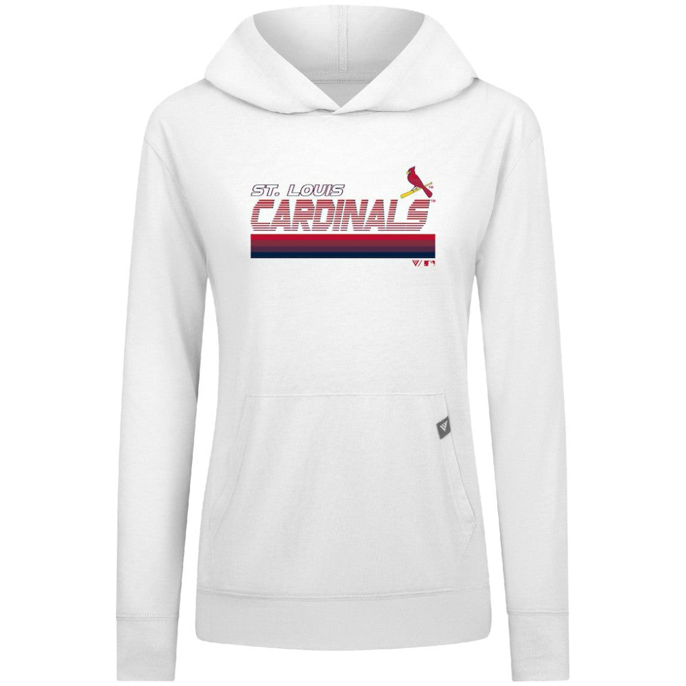 St. Louis Cardinals Levelwear Women's Relay Breaker Pullover Hoodie - White