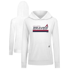 Atlanta Braves Levelwear Women's Relay Breaker Pullover Hoodie - White