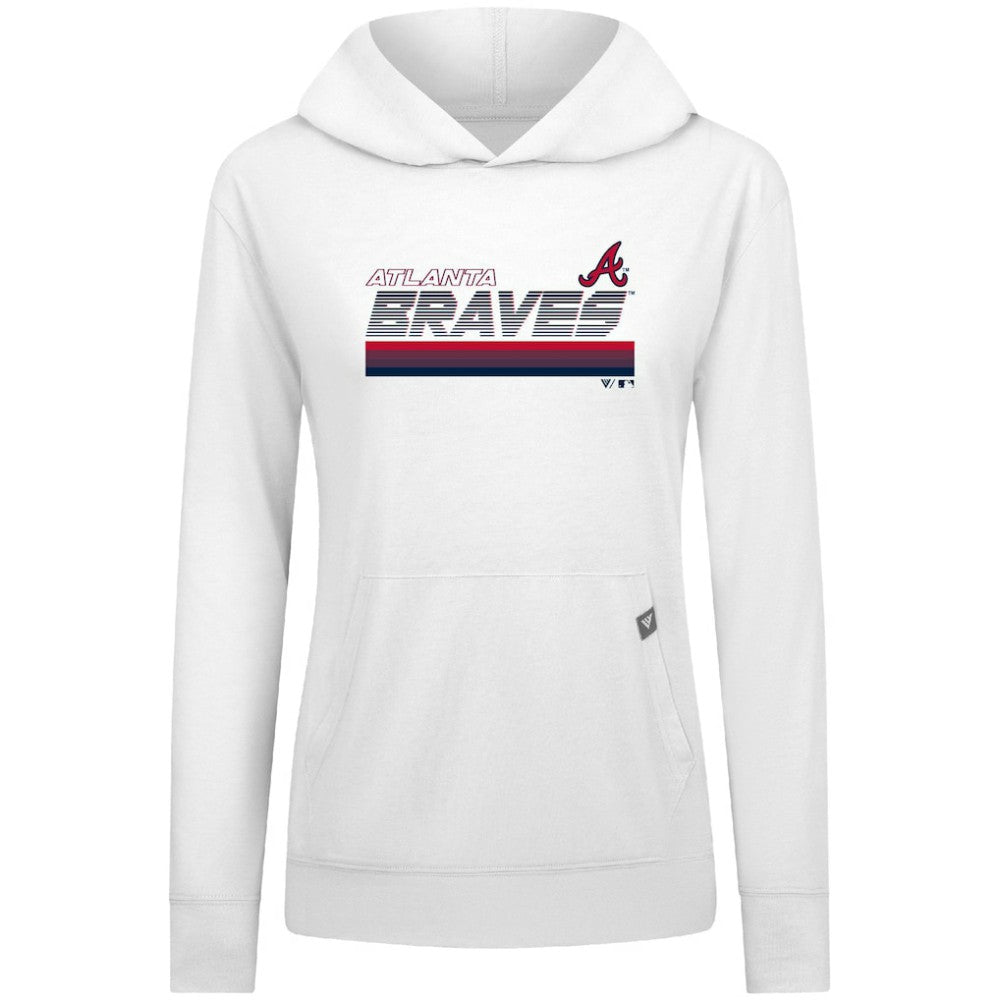 Atlanta Braves Levelwear Women's Relay Breaker Pullover Hoodie - White