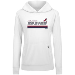 Atlanta Braves Levelwear Women's Relay Breaker Pullover Hoodie - White