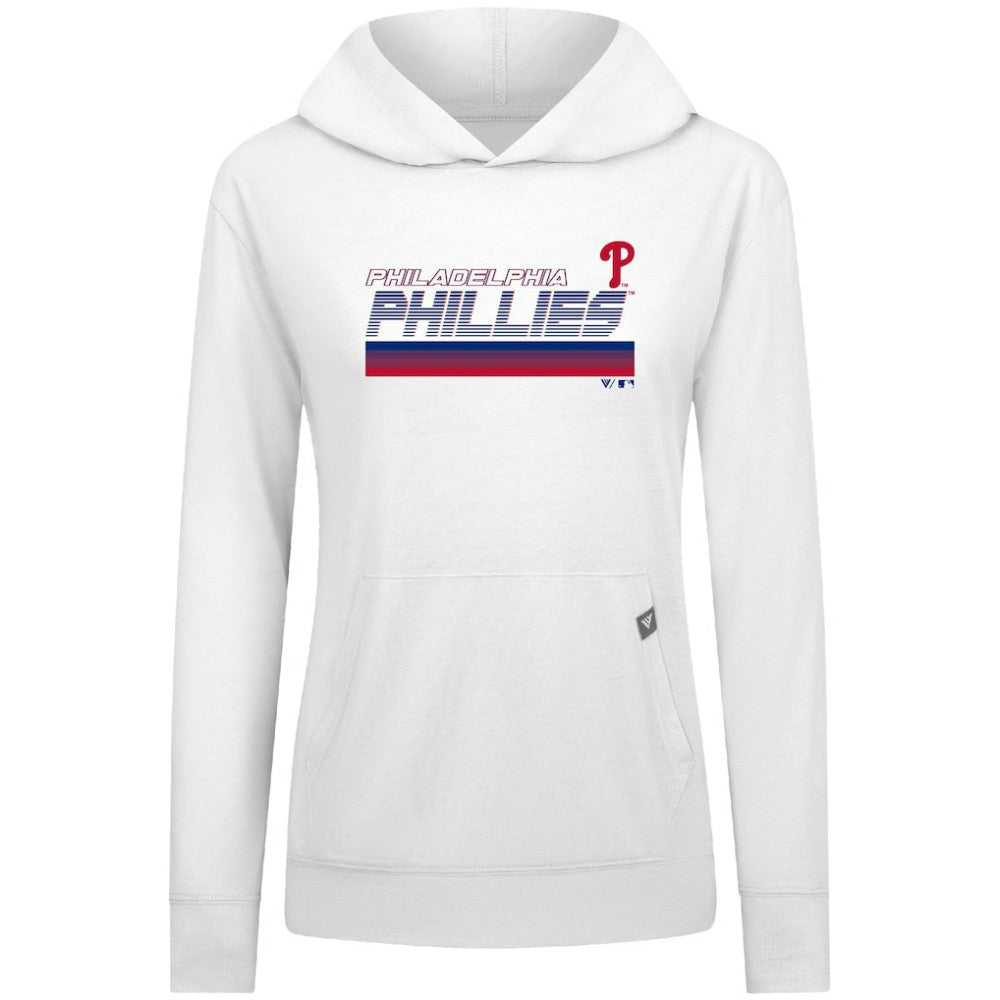 Philadelphia Phillies Levelwear Women's Relay Breaker Pullover Hoodie - White