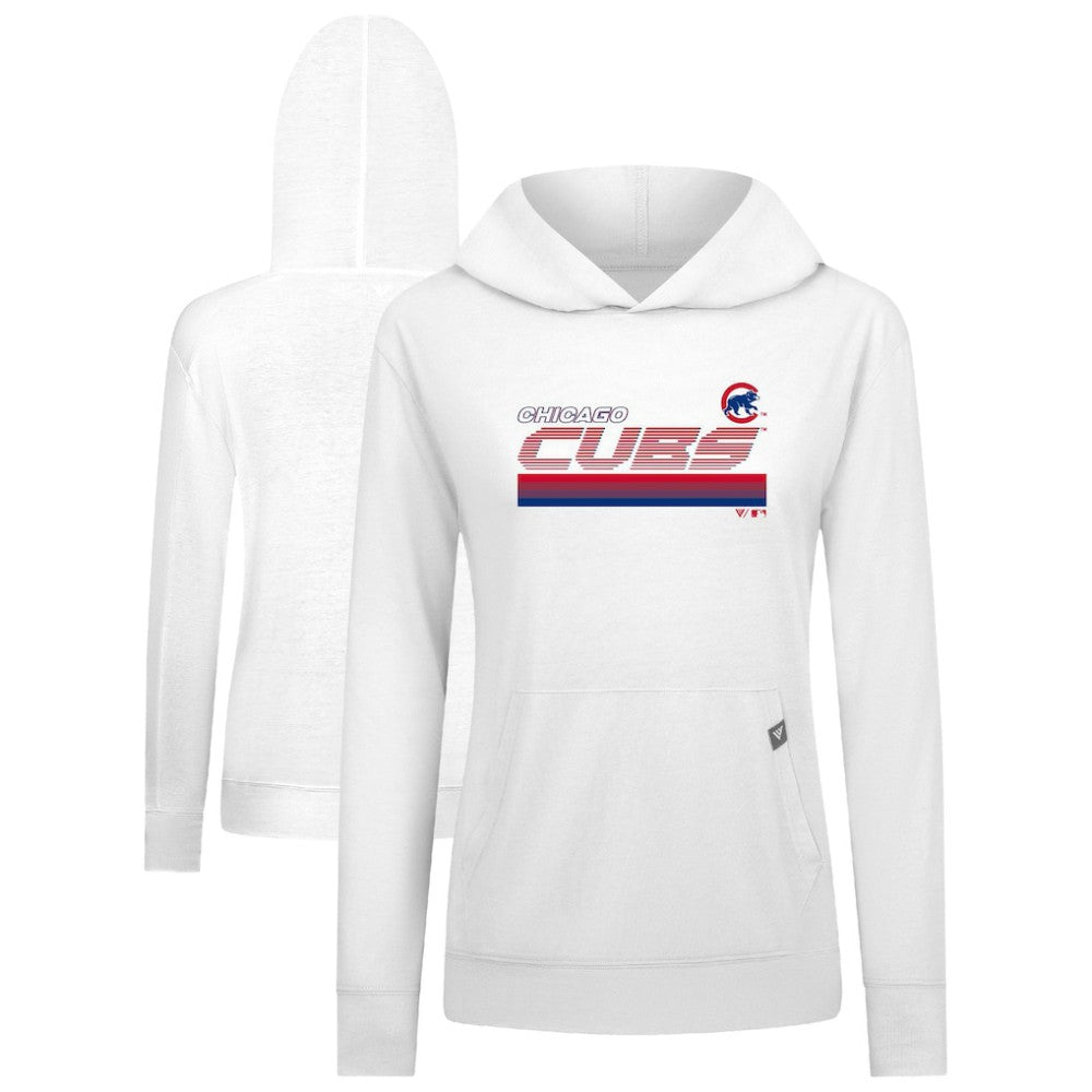 Chicago Cubs Levelwear Women's Relay Breaker Pullover Hoodie - White
