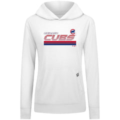 Chicago Cubs Levelwear Women's Relay Breaker Pullover Hoodie - White