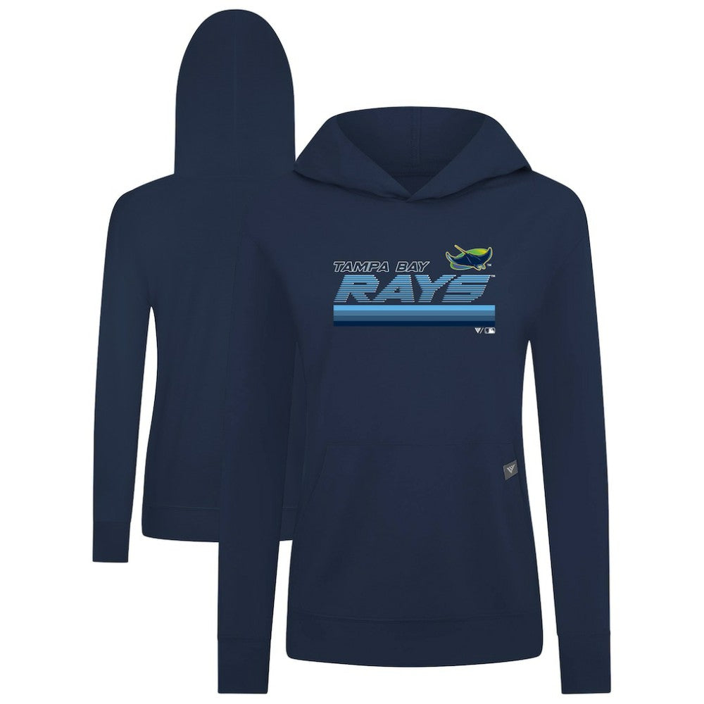 Tampa Bay Rays Levelwear Women's Relay Breaker Pullover Hoodie - Navy