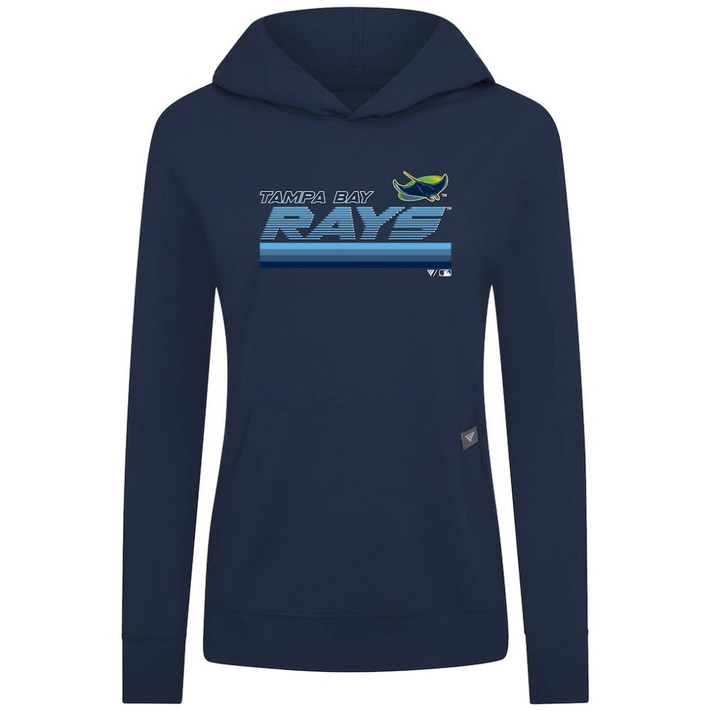 Tampa Bay Rays Levelwear Women's Relay Breaker Pullover Hoodie - Navy